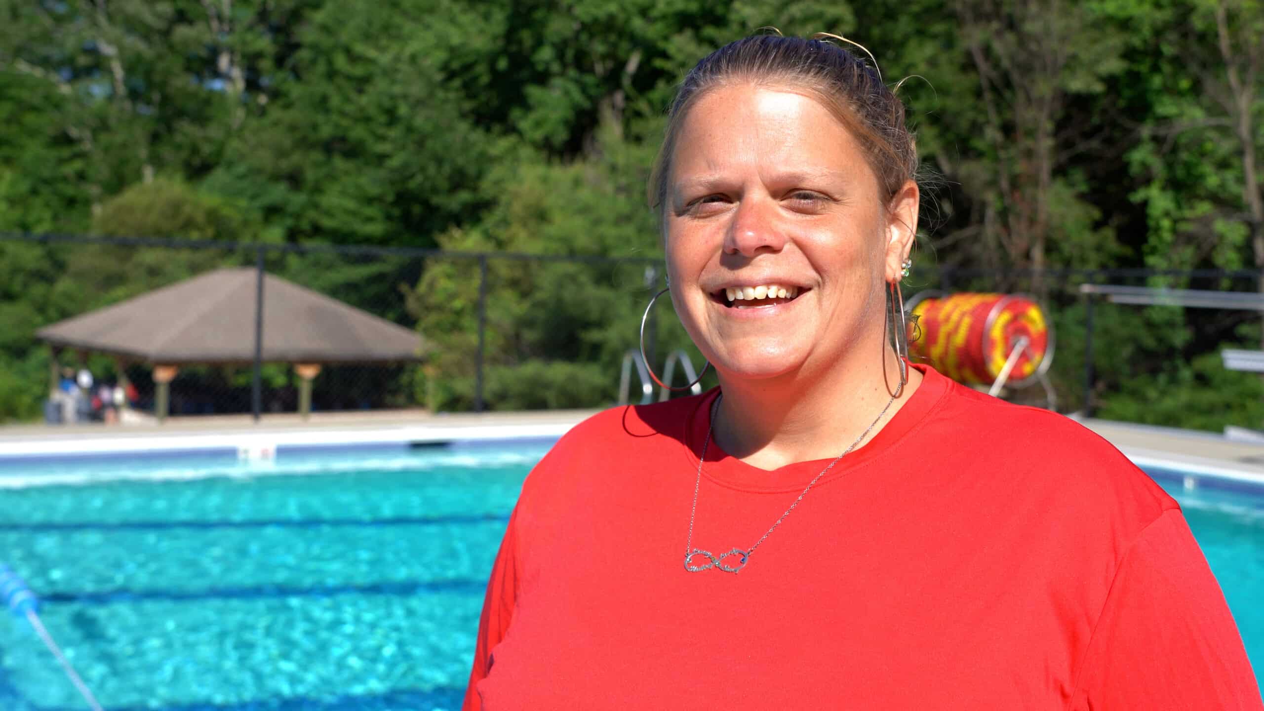 Lifeguard at Londonderry YMCA participating in a training & certifications course