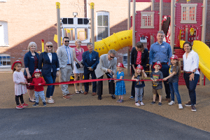 The YMCA of Concord hosted a ribbon-cutting ceremony for a new Childcare Program Playground.