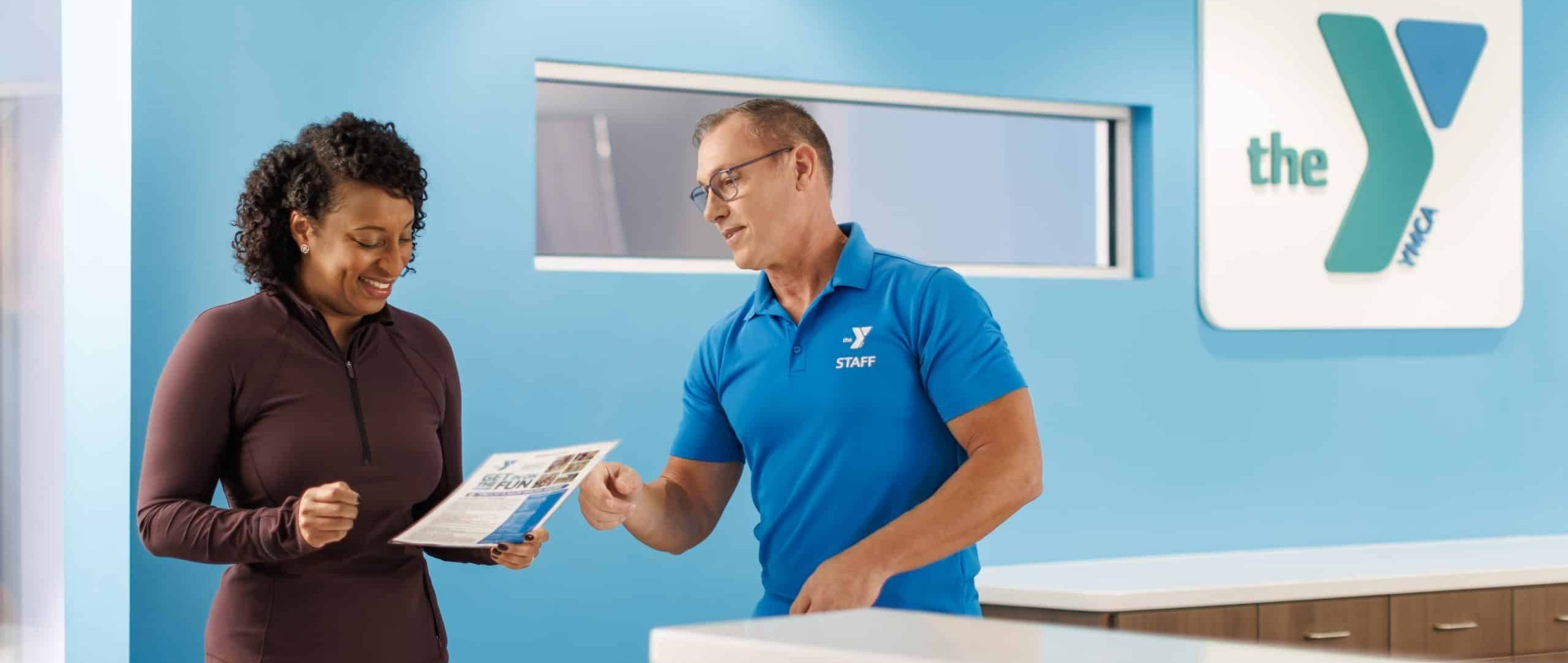 Woman interested in membership at Granite YMCA