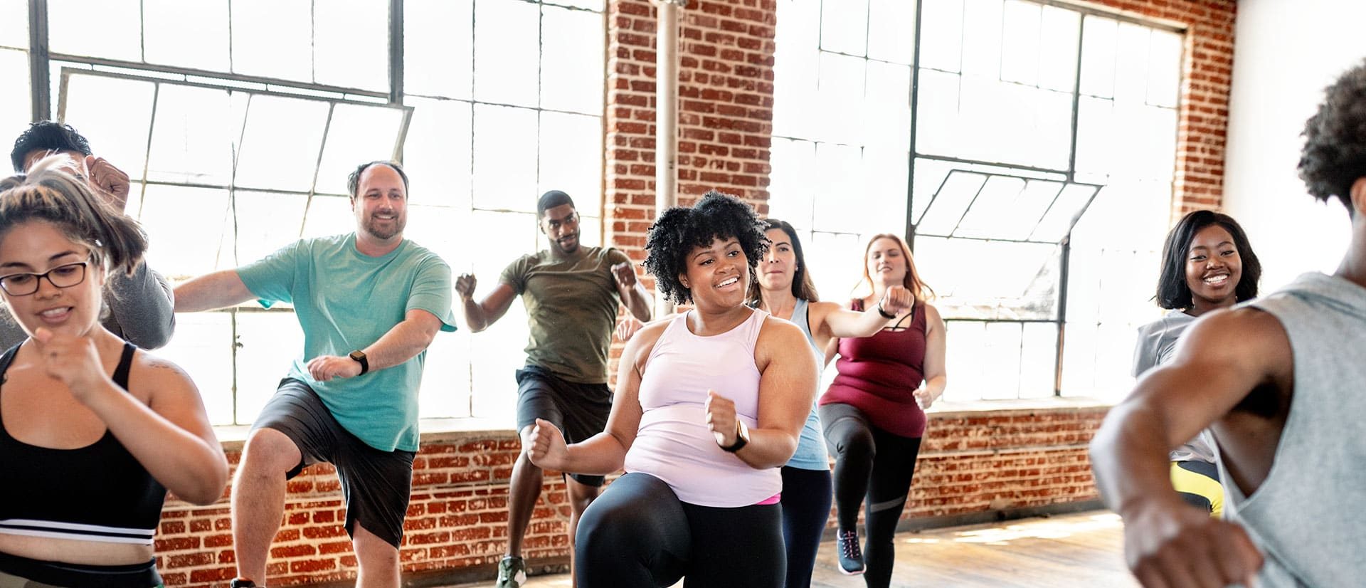 Participant of a Zumba group fitness class at The Granite YMCA